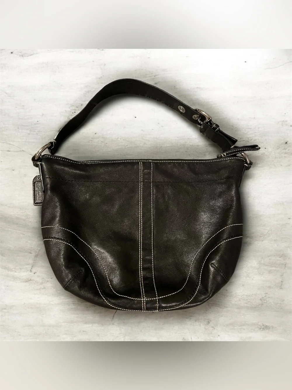 Coach Vintage Soho Hobo Black Leather Bag